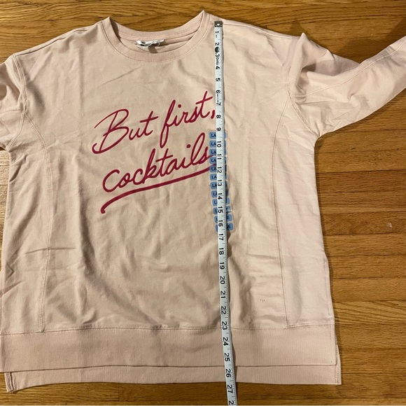 Wildfox Women’s Pink Cocktails Terry Pullover Crewneck Sweatshirt NWOT Large - Picture 11 of 11